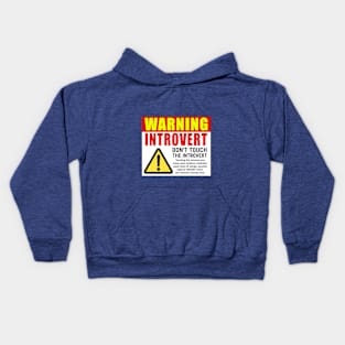 Warning Introvert Kids Hoodie